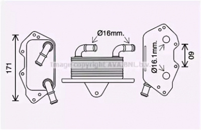 AVA QUALITY COOLING ai3404 -  масляный радиатор, двигательное масло
